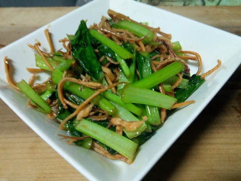 スルメと小松菜の炒め物